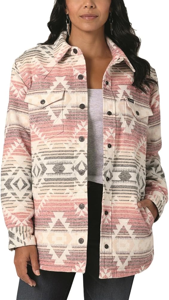 Wrangler Womens Southwestern Print Shacket