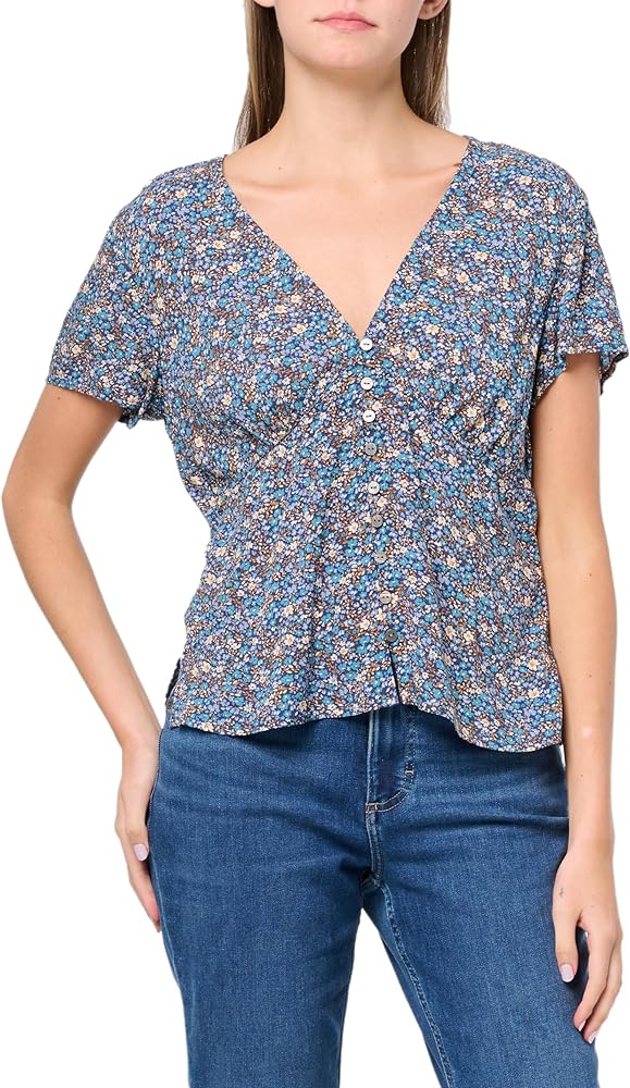 Lucky Brand Women's Printed Button Front Top