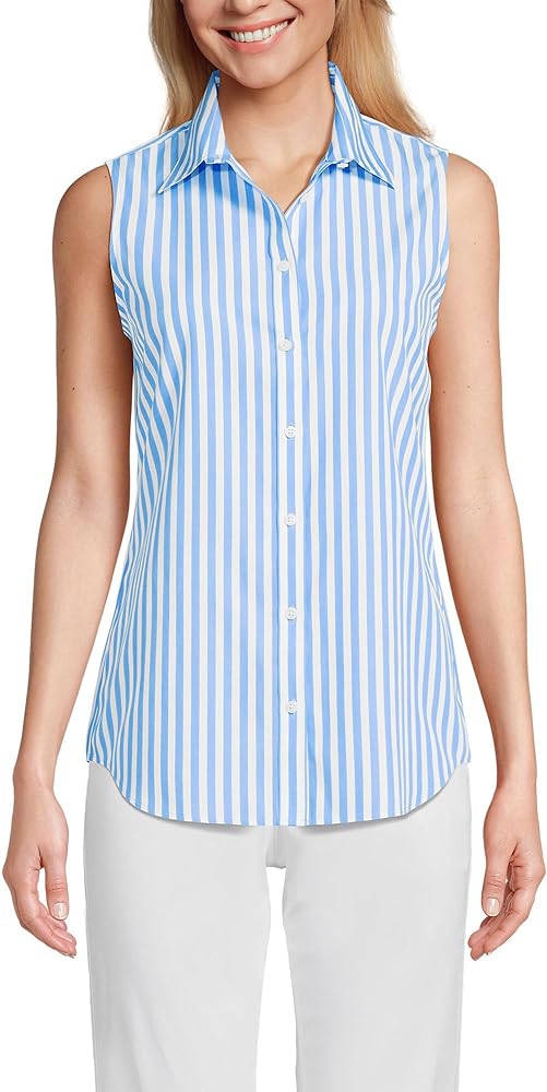 Lands' End Women's Sleeveless No Iron Shirt