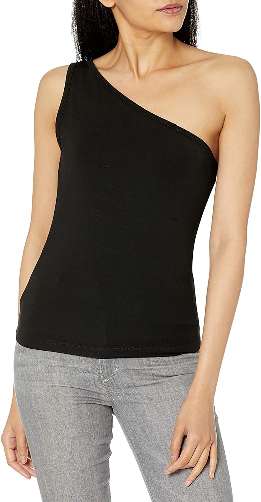 The Drop Women's Payton Asymmetric Fitted One-Shoulder Top