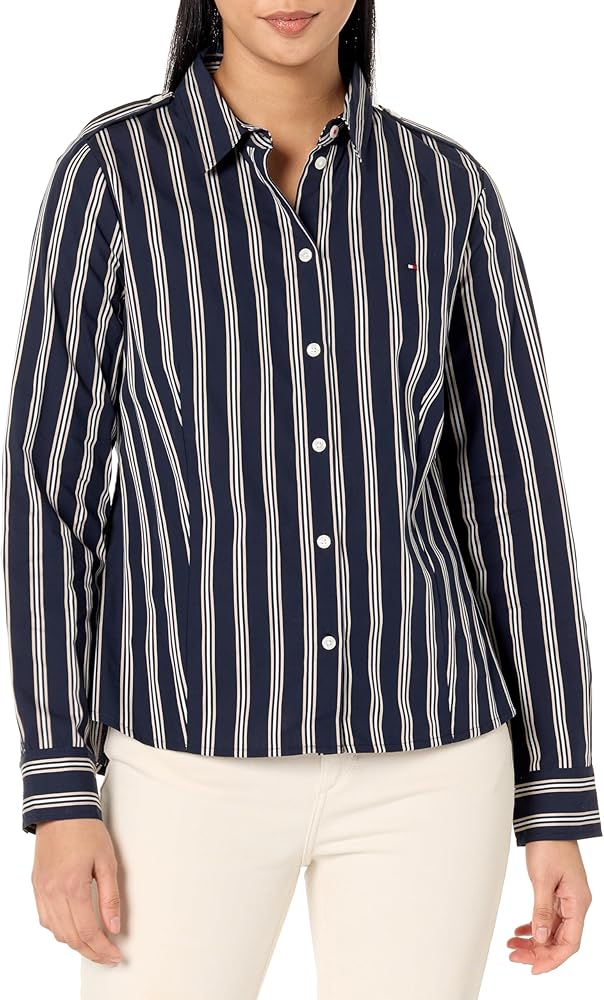 Tommy Hilfiger Women's Long Sleeve Collared Shirt