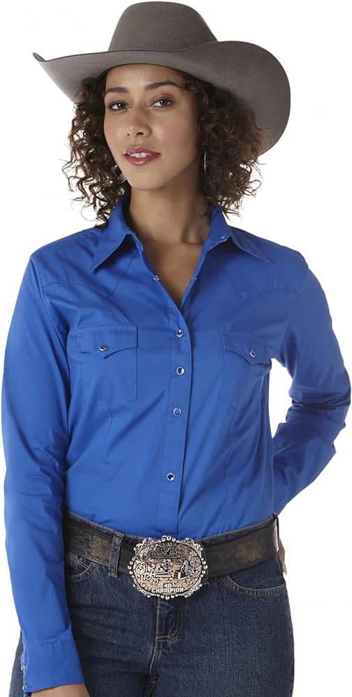 Wrangler Womens Western Two Pocket Snap Shirt