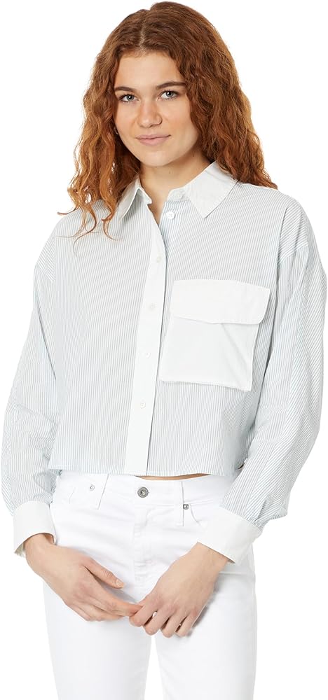 Madewell Women's Utility Cropped Long Sleeve Shirt