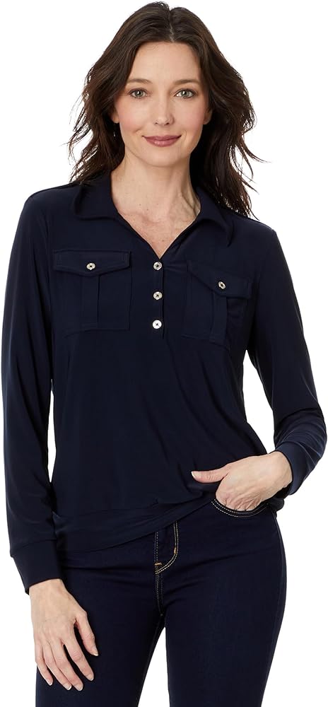 Tommy Hilfiger Women's Solid Soft Utility Shirt