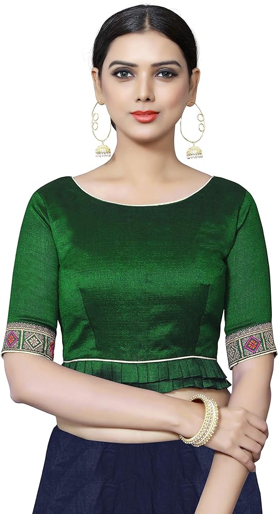 Women's Party Wear Readymade Bollywood Designer Indian Style Padded Blouse for Saree Crop Top Choli