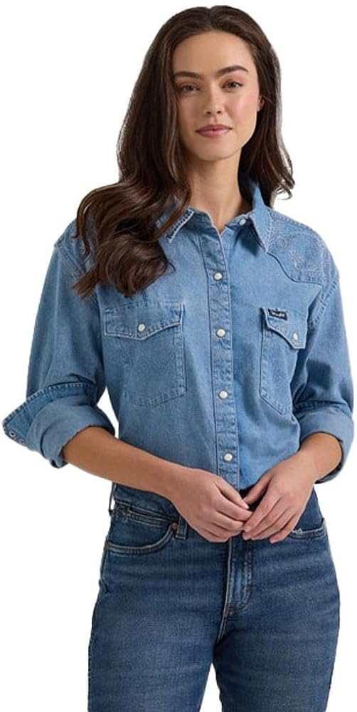 Wrangler Women's Retro Vintage Snap Shirt