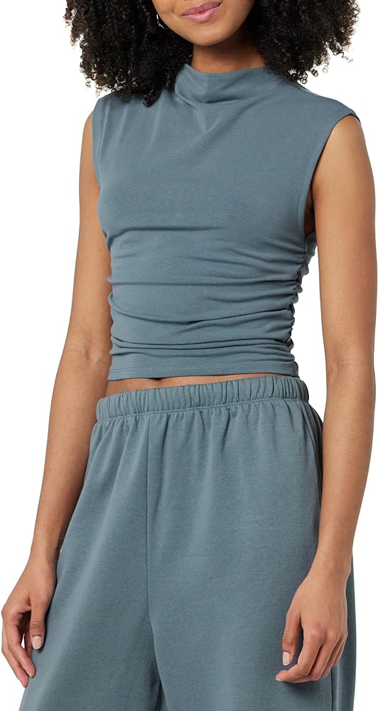 The Drop Women's Raylen Sleeveless Ruched Top