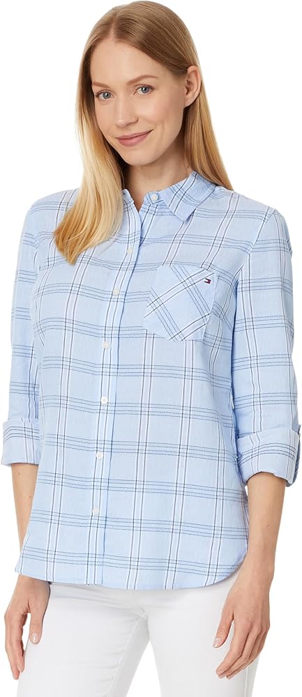 Tommy Hilfiger Button-Down Shirts for Women, Casual Tops