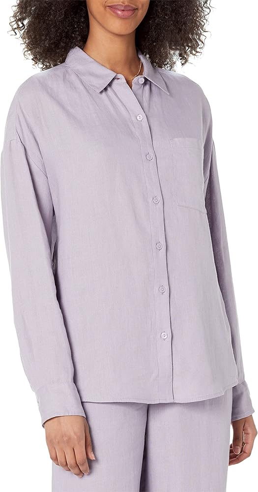 The Drop Women's India Relaxed Linen Loose-Fit Shirt