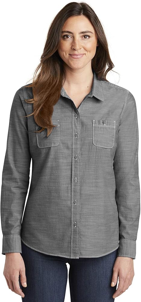 Port Authority Ladies 3/4-Sleeve Carefree Poplin Shirt