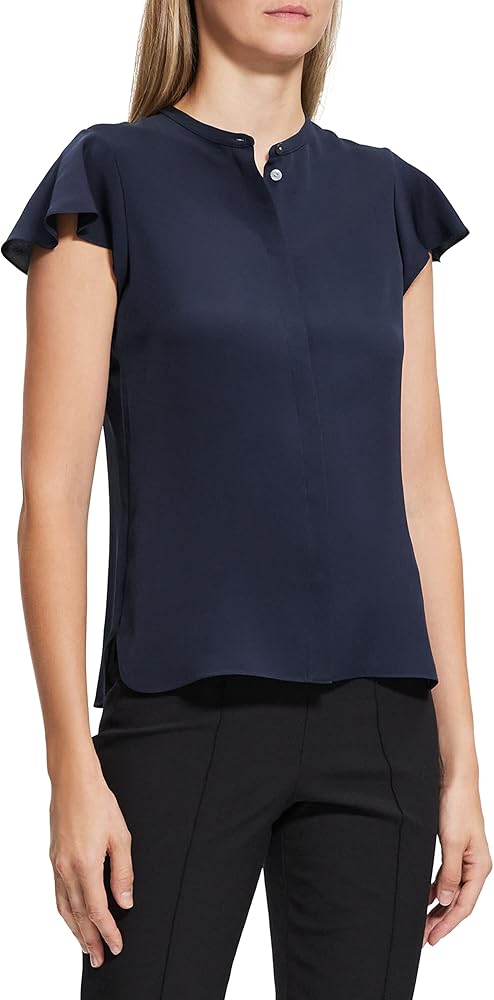 Theory Women's Ruffle Sleeve Top