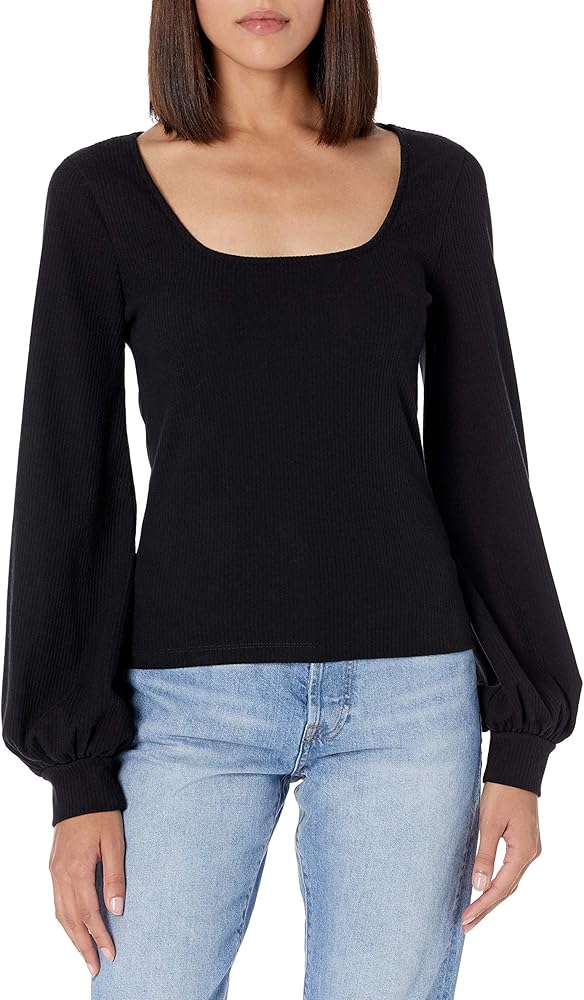 The Drop Women's @lucyswhims Square-Neck Balloon-Sleeve Top