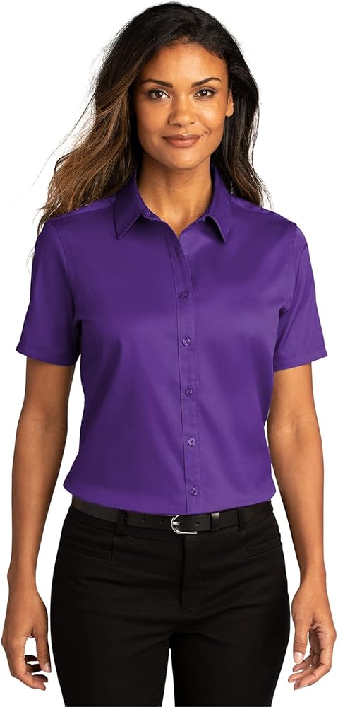 Port Authority Ladies Short Sleeve SuperPro React Twill Shirt