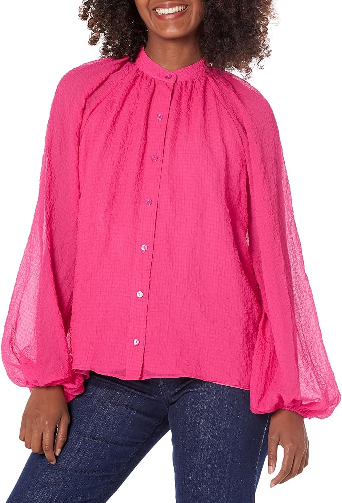 Trina Turk Women's Relaxed Button Up Blouse