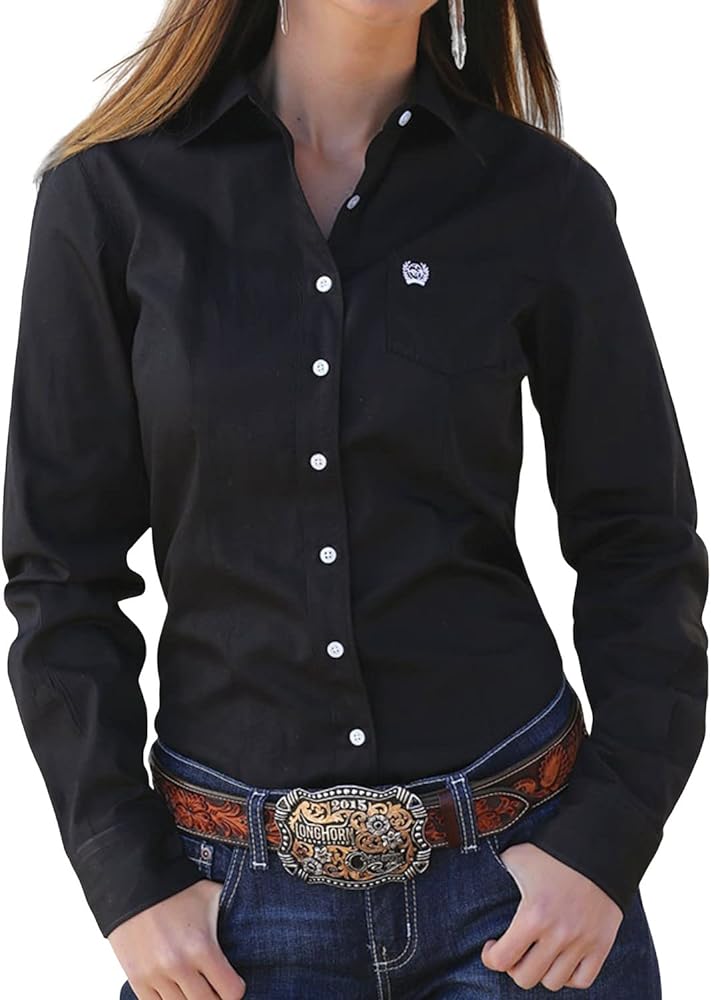 Cinch Women's Solid Long Sleeve Shirt