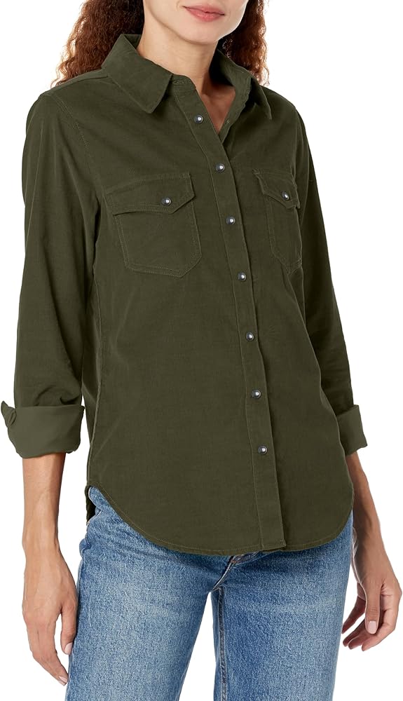 Pendleton Women's Corduroy Snap Front Cotton Gambler Shirt