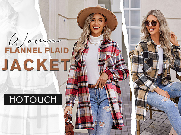 womens long flannel jacket