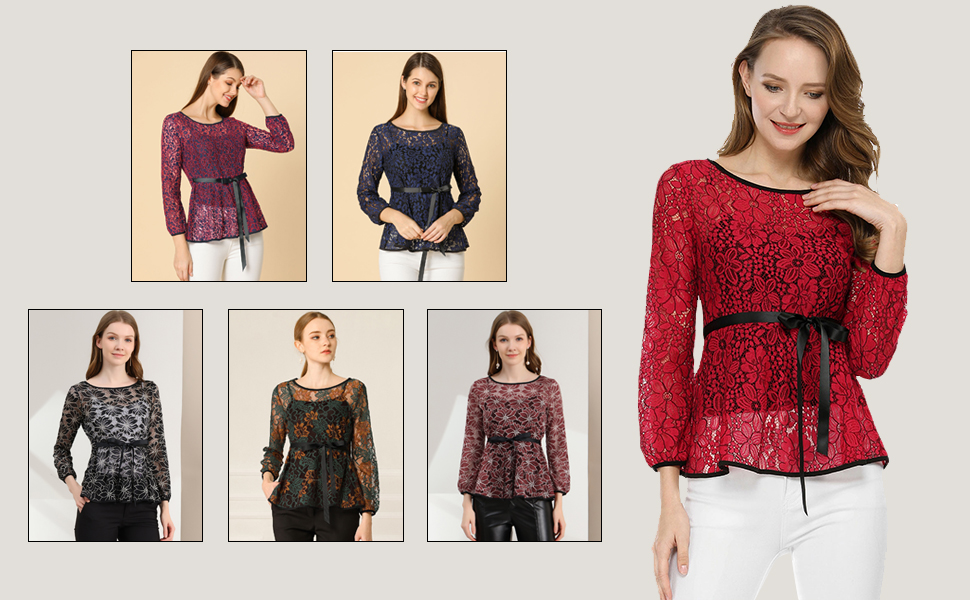 Allegra K Lace Blouse