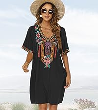 mexican embroidered dress for women