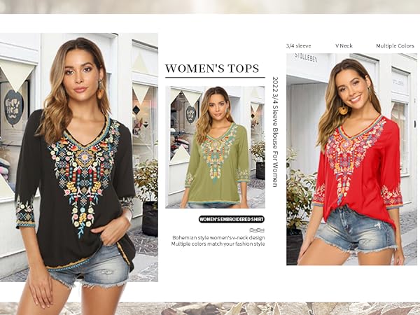 boho tops for women