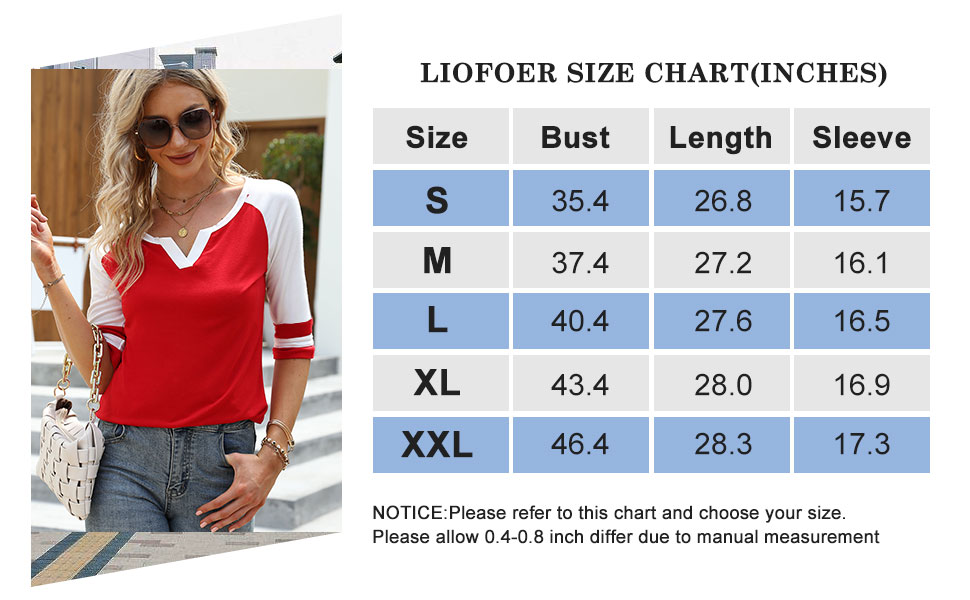 LIOFOER SIZE CHART