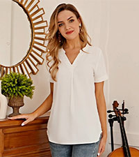 short sleeve chiffon blouses