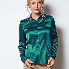 Marpessa Long sleeve satin shirt