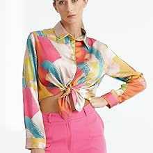 Long sleeve colorfull patterned shirt