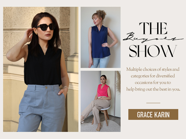 Buyers Shouw of GRACE KARIN V Neck Sleeveless Top