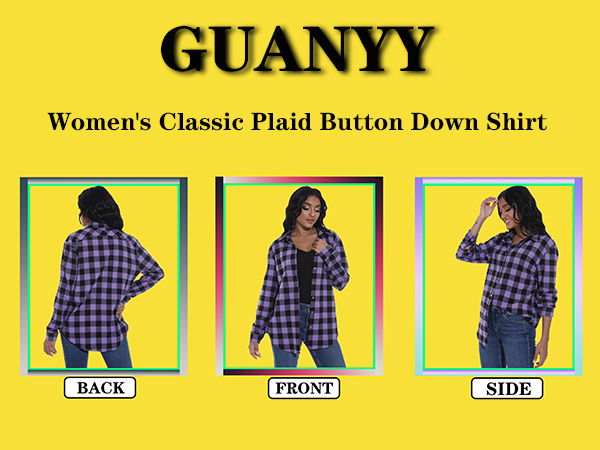 Women''s Classic Plaid Button Down Shirt 1