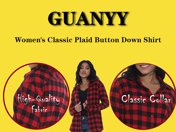 Women''s Classic Plaid Button Down Shirt 2