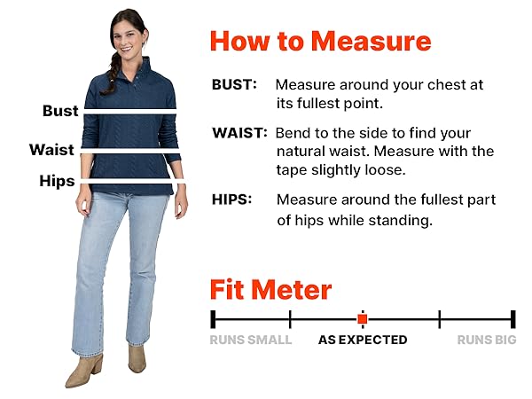 How to measure, bust, waist, hips, fit, meter, inches, women, height, tall, small, large, size,