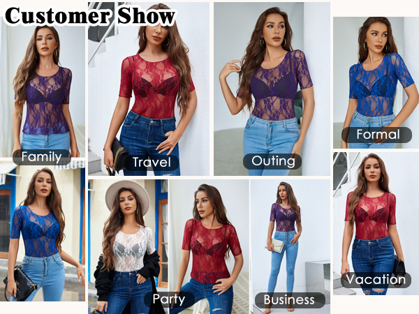 womens lace tops