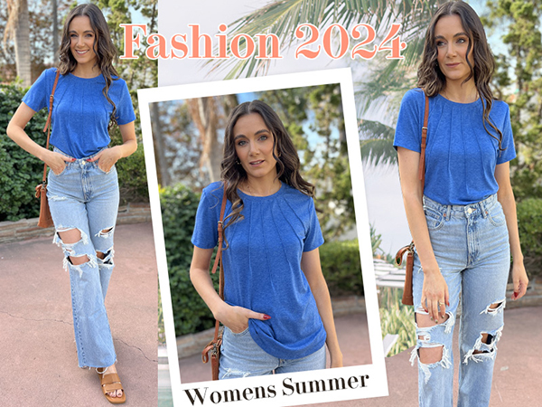 Womens Blue Tops