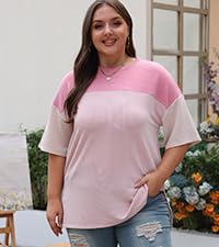 plus size color block top