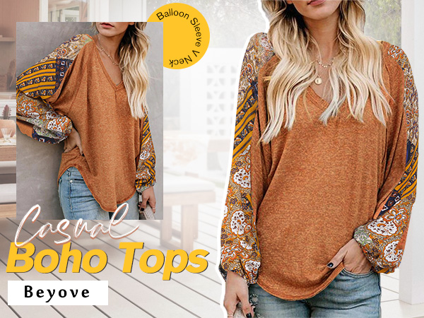 boho tops for women