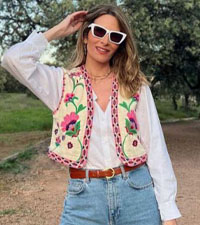 floral vest women