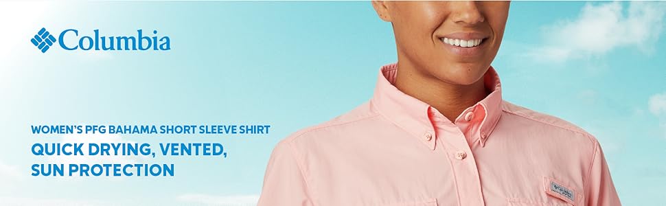 Columbia Women''s Bahama Short Sleeve Fishing shirt