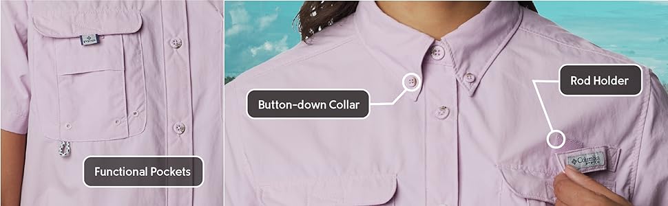 Boating button-up shirt for women