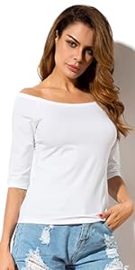 Womens Off Shoulder Tops