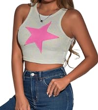 Star Print Sleeveless Tank