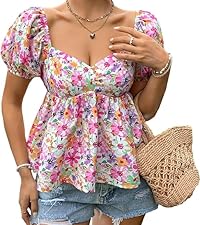 Floral Print Blouse Top