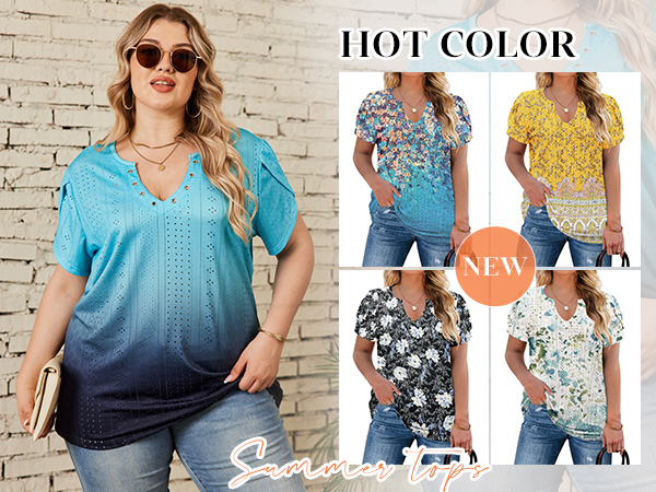 Plus Size Womens Summer Tops 