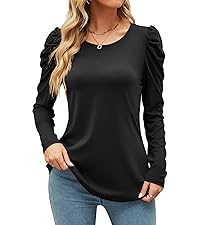 Black Puff Sleeve Top