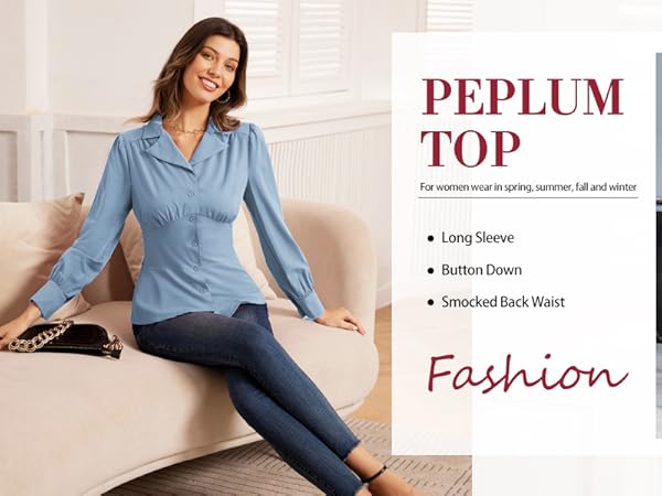 peplum tops for women