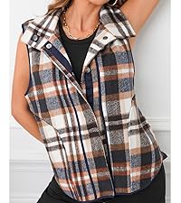 Womens Plaid Vests