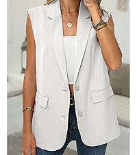 womens pinstriped vest