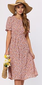 B0BN7BMMTM Floral Midi Dress