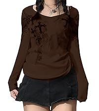 y2k grunge shirts for women teen girls going back to school clothing