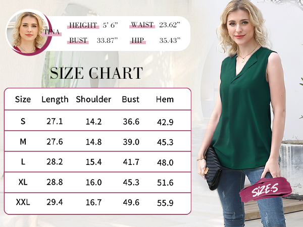 Women''s Casual V Neck Sleeveless Tunics Tank Tops Blouses 